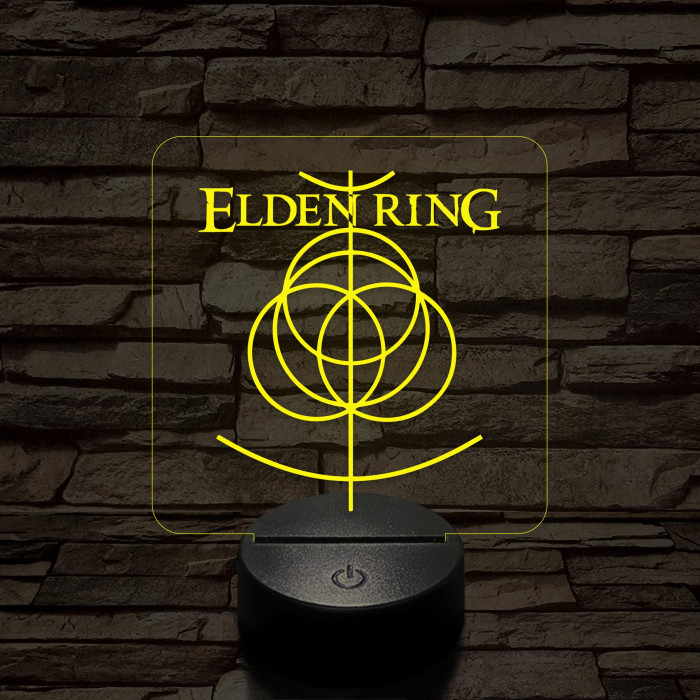 Elden Ring logó 7 színű 3D led lámpa