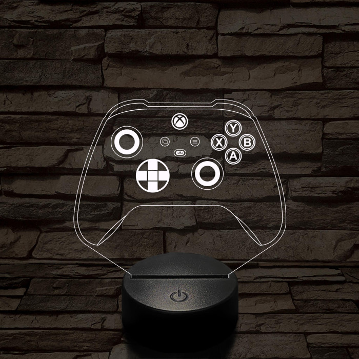 Kontroller Xbox Series X  7 színű 3D led lámpa