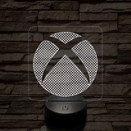 Xbox logó jel  7 színű 3D led lámpa
