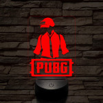 PUBG logó 7 színű 3D led lámpa