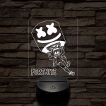Fortnite Marshmello 7 színű 3D led lámpa
