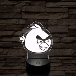 Angry Birds Red 7 színű 3D led lámpa
