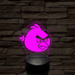 Angry Birds Red 7 színű 3D led lámpa