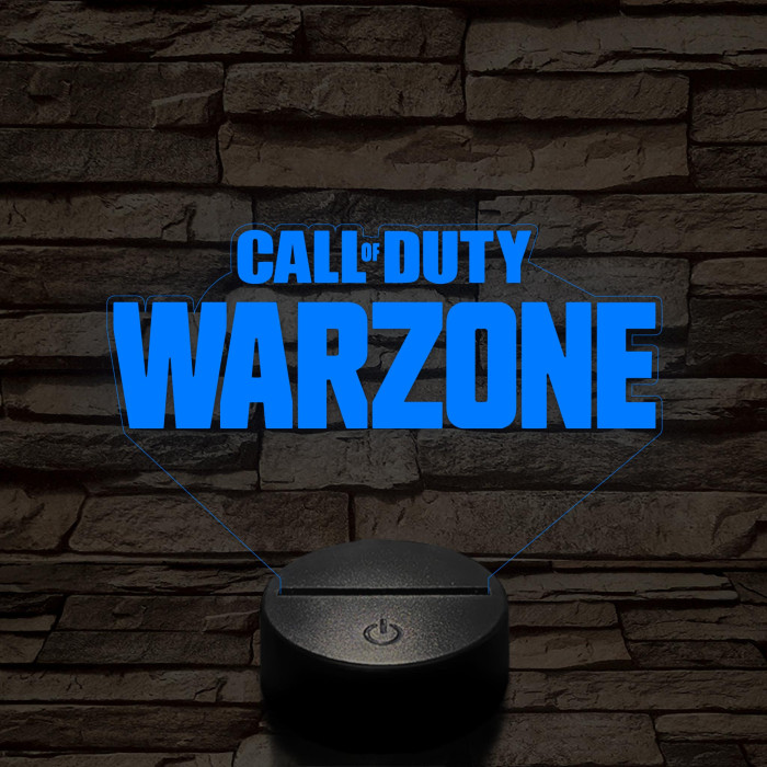 Call of Duty Warzone logo 7 színű 3D led lámpa