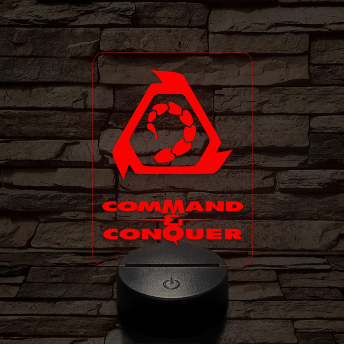 Command & Conquer NOD mintaválasztós 7 színű 3D led lámpa
