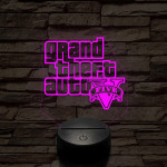 GTA V logo 7 színű 3D led lámpa