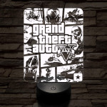 GTA V 7 színű 3D led lámpa