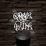 GTA Grove Street graffiti 7 színű 3D led lámpa