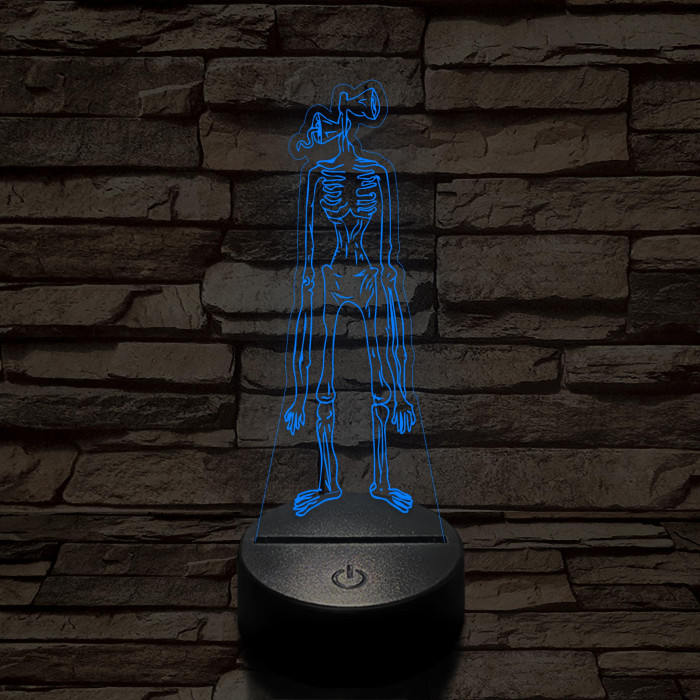 SCP Siren Head 7 színű 3D led lámpa