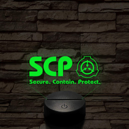 SCP logo 7 színű 3D led lámpa
