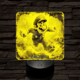 Super Mario futás 7 színű valósághű 3D led lámpa