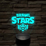 Brawl Stars logo 7 színű 3D led lámpa