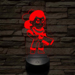 Brawl Stars Shelly  7 színű 3D led lámpa