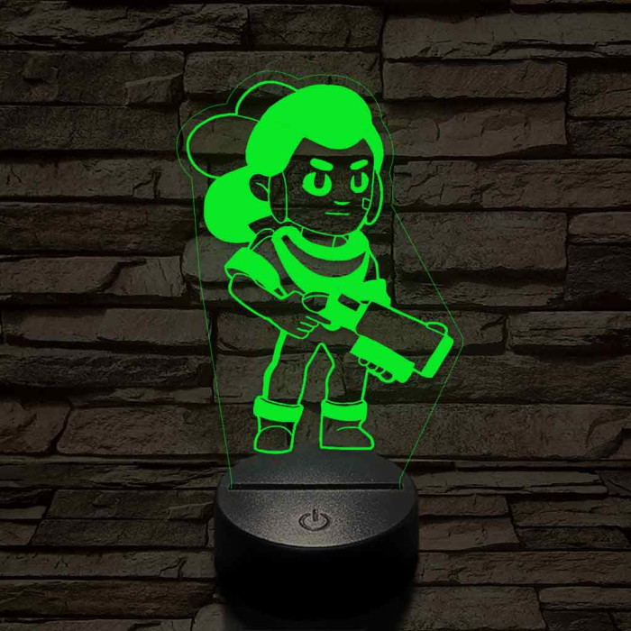 Brawl Stars Shelly  7 színű 3D led lámpa