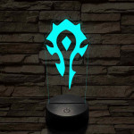 World of Warcraft Ork Horda jel 7 színű 3D led lámpa