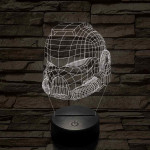 Warhammer sisak 7 színű 3D led lámpa