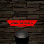 Warhammer logo 7 színű 3D led lámpa