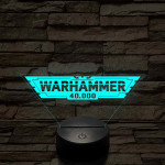 Warhammer logo 7 színű 3D led lámpa