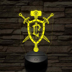 World of Warcraft Lordaeron jele 7 színű 3D led lámpa