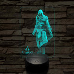 Assassin's creed 7 színű valósághű 3D led lámpa