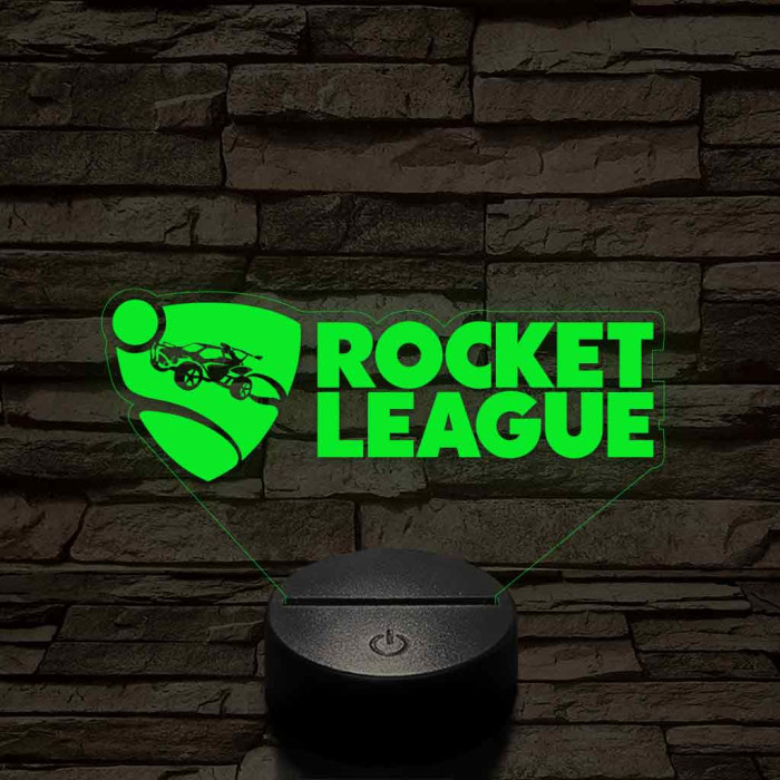 Rocket League logo 7 színű 3D led lámpa