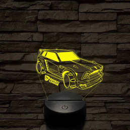 Rocket League Vatira autó 7 színű 3D led lámpa