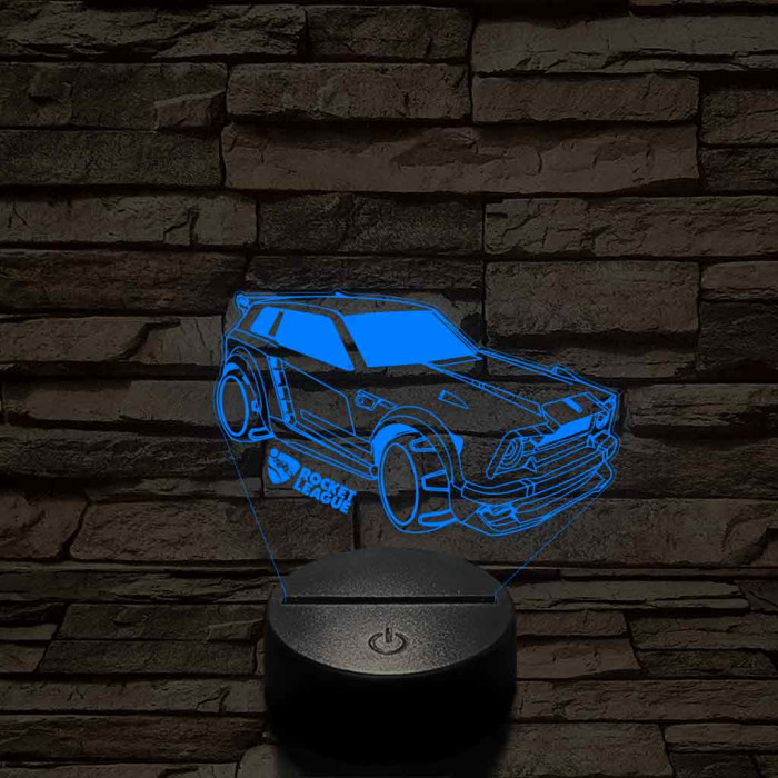Rocket League Vatira autó 7 színű 3D led lámpa