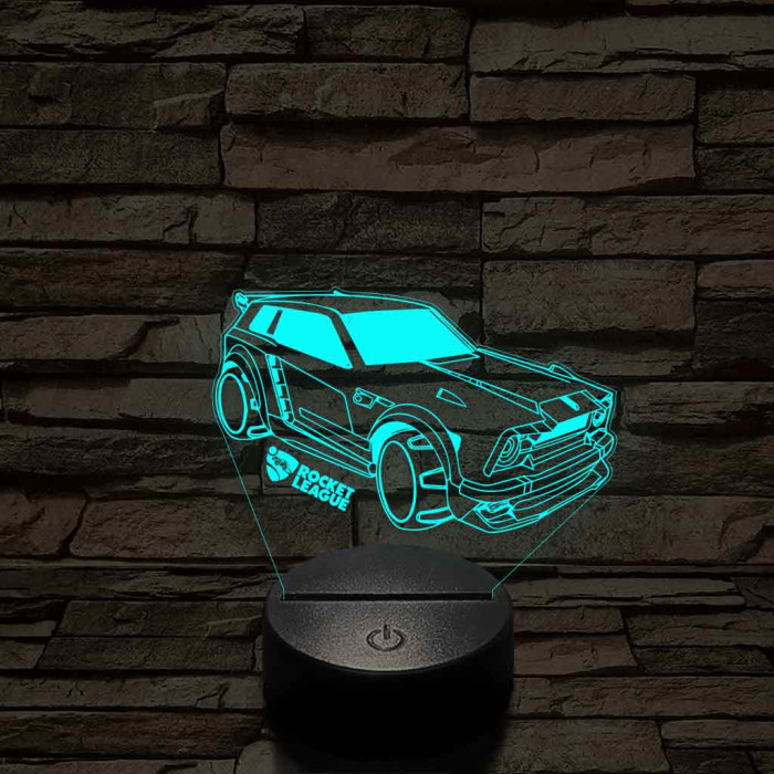 Rocket League Vatira autó 7 színű 3D led lámpa