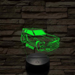Rocket League Vatira autó 7 színű 3D led lámpa