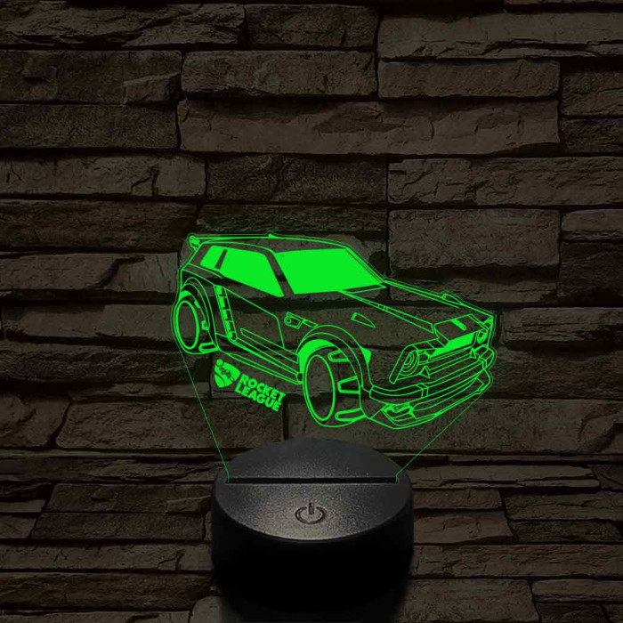 Rocket League Vatira autó 7 színű 3D led lámpa