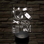 Streamer cuki montázs 7 színű 3D led lámpa
