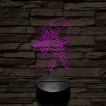 Minecraft csontváz harcos 7 színű 3D led lámpa