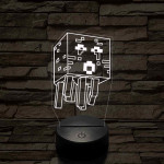 Minecraft Ghast 7 színű 3D led lámpa
