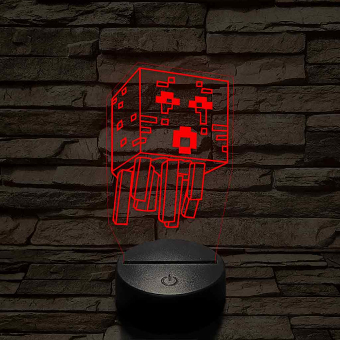 Minecraft Ghast 7 színű 3D led lámpa