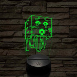 Minecraft Ghast 7 színű 3D led lámpa