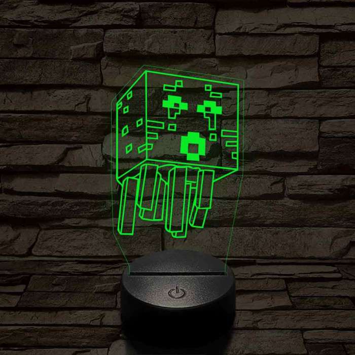 Minecraft Ghast 7 színű 3D led lámpa