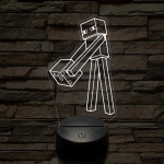 Minecraft Enderman 7 színű 3D led lámpa