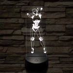 Robot lány 7 színű  3D led lámpa
