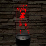 Robot lány 7 színű  3D led lámpa