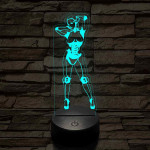 Robot lány 7 színű  3D led lámpa