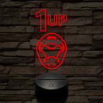 DOOM level up 7 színű 3D led lámpa