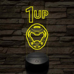 DOOM level up 7 színű 3D led lámpa