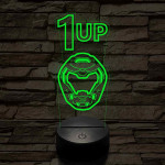 DOOM level up 7 színű 3D led lámpa