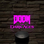 DOOM the Dark Ages logo 7 színű 3D led lámpa