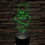 Minecraft Falusi 7 színű 3D led lámpa