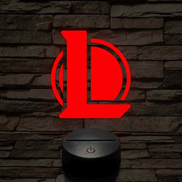 League of Legends LOL 7 színű 3D led lámpa