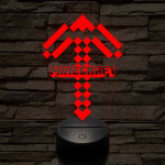 Minecraft pickaxe 7 színű 3D led lámpa