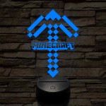 Minecraft pickaxe 7 színű 3D led lámpa