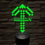 Minecraft pickaxe 7 színű 3D led lámpa