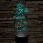 FNAF Chica 7 színű 3D led lámpa